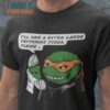 Pepperoni Pizza Michelangelo Teenage Mutant Ninja Turtles T-Shirt, Vintage Halloween Graphic Shirt