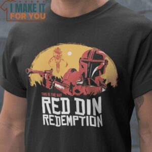 Red Din Redemption Red Dead Redemption The Mandalorian T-Shirt, Vintage Halloween Graphic Shirt