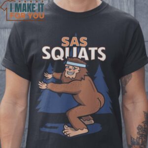 Sas-squats Bigfoot Family T-Shirt, Vintage Halloween Graphic Shirt