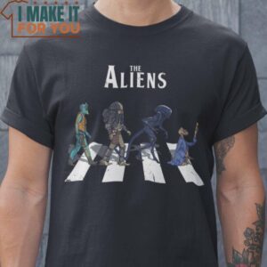 The Aliens Abbey Road Alien T-Shirt, Vintage Halloween Graphic Shirt
