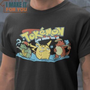 Toke Pokemon Characters T-Shirt, Vintage Halloween Graphic Shirt