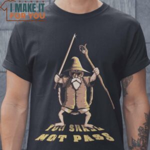 You Shall Not Pass Dragon Ball Z T-Shirt, Vintage Halloween Graphic Shirt