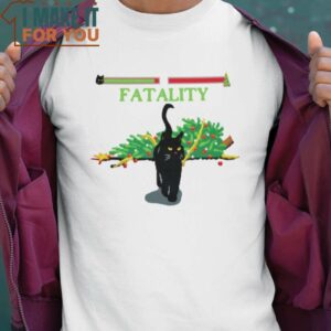 Fatality Cat Christmas T-Shirt, Vintage Halloween Graphic Shirt