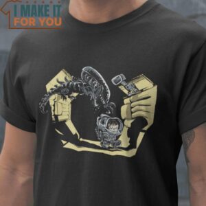 Ellen and Xeno Calvin and Hobbes Alien T-Shirt, Retro Halloween Shirt for Sale