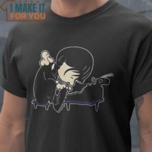 Jennuts Peanuts Wednesday Addams T-Shirt, Retro Halloween Shirt for Sale