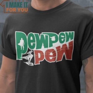 PewPewPew Mountain Dew Din Djarin Grogu Star Wars T-Shirt, Retro Halloween Shirt for Sale