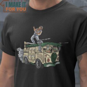 Surfing In The Turtle Van Teenage Mutant Ninja Turtles T-Shirt, Retro Halloween Shirt for Sale