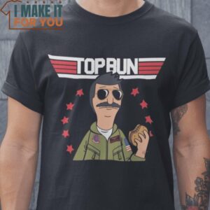 Top Bun Top Gun Bob Belcher Bob’s Burger T-Shirt, Retro Halloween Shirt for Sale