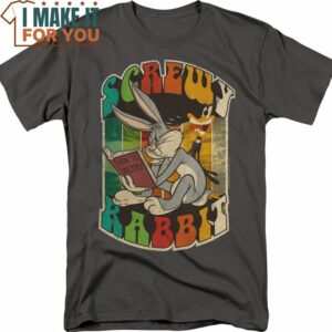Duffy Duck Bugs Bunny Screwy Rabbit Looney Tunes T-Shirt, Vintage Looney Tunes tee for Adults