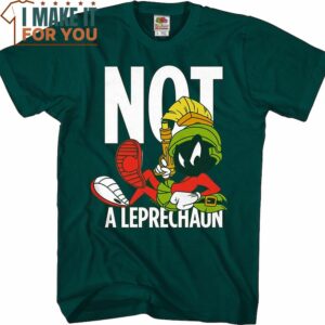 Marvin The Martian Not A Leprechaun Looney Tunes T-Shirt, Vintage Looney Tunes tee for Adults