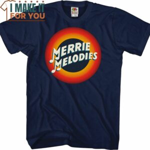 Merry Melodies Logo Looney Tunes T-Shirt, Vintage Looney Tunes tee for Adults