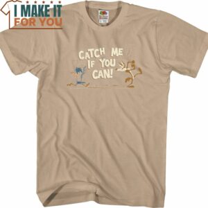 Road Runner and Wile E. Coyote Looney Tunes T-Shirt, Vintage Looney Tunes tee for Adults
