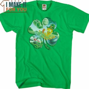 St. Patrick’s Day Looney Tunes T-Shirt, Vintage Looney Tunes tee for Adults
