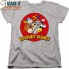 Womens Cast And Logo Looney Tunes Shirt, Vintage Looney Tunes tee for Adults