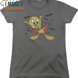 Womens Vampire Tweety Bird Looney Tunes Shirt, Vintage Looney Tunes tee for Adults