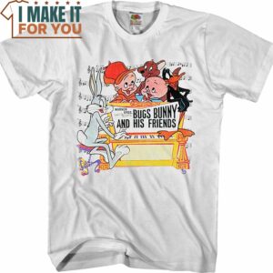 Bugs Bunny And His Friends Looney Tunes T-Shirt, Vintage Looney Tunes tee for Adults