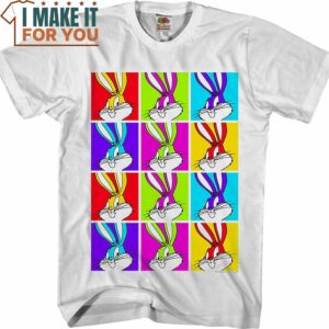 Bugs Bunny Pop Art Looney Tunes T-Shirt, Vintage Looney Tunes tee for Adults