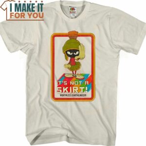 It’s Not A Skirt Marvin The Martian Looney Tunes T-Shirt, Vintage Looney Tunes tee for Adults