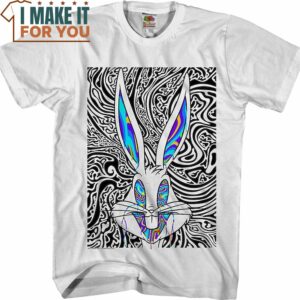 Psychedelic Bugs Bunny Looney Tunes T-Shirt, Vintage Looney Tunes tee for Adults