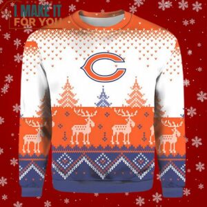 Chicago Bears 2023 Reindeer Ugly Christmas Sweater Perfect Christmas Gift for a Chicago Bears Fan 2