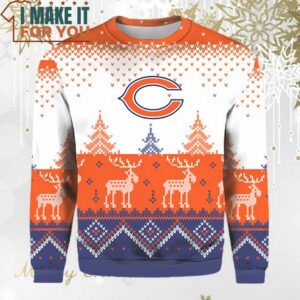 Chicago Bears 2023 Reindeer Ugly Christmas Sweater Perfect Christmas Gift for a Chicago Bears Fan 3
