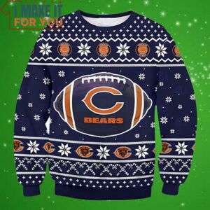 Chicago Bears 2023 Football Unisex Christmas Ugly Sweater Perfect Christmas Gift for a Chicago Bears Fan 4