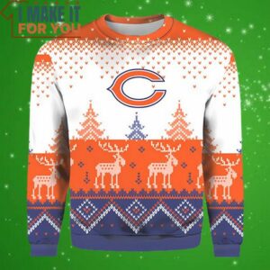 Chicago Bears 2023 Reindeer Ugly Christmas Sweater Perfect Christmas Gift for a Chicago Bears Fan 4