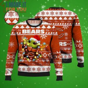 Chicago Bears Baby Yoda Star Wars NFL Ugly Christmas Sweater Perfect Christmas Gift for a Chicago Bears Fan 4