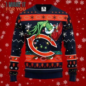 Chicago Bears Grinch NFL Ugly Christmas Sweater Best Christmas Gifts Ideas 2