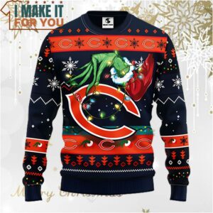 Chicago Bears Grinch NFL Ugly Christmas Sweater Best Christmas Gifts Ideas 3