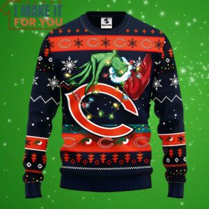Chicago Bears Grinch NFL Ugly Christmas Sweater Best Christmas Gifts Ideas 4