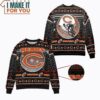 Chicago Bears Helmet Black Ugly Christmas Sweater, Perfect Christmas Gift for a Chicago Bears Fan