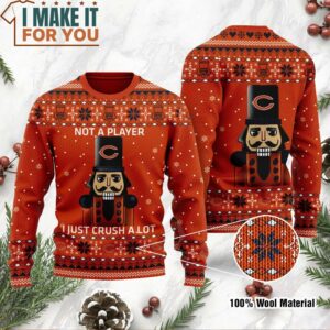 Chicago Bears I Am Not A Player I Just Crush Alot Ugly Christmas Sweater, Christmas Gifts for Chicago Bears Fans