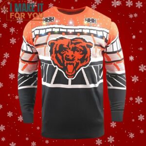 Chicago Bears Logo Brown Bear NFL Ugly Christmas Sweater Perfect Christmas Gift for a Chicago Bears Fan 2
