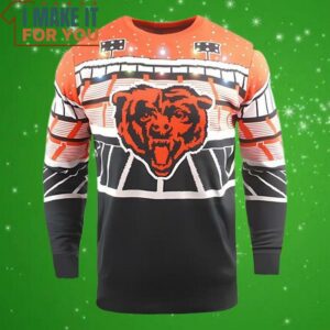 Chicago Bears Logo Brown Bear NFL Ugly Christmas Sweater Perfect Christmas Gift for a Chicago Bears Fan 4