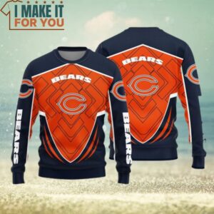 Chicago Bears Logo Ugly Sweater For Christmas Christmas Gifts for Chicago Bears Fans 2