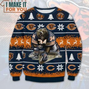 Chicago Bears Mascot Gift For Fan Ugly Sweater Christmas, Best Christmas Gift for Chicago Bears Fans