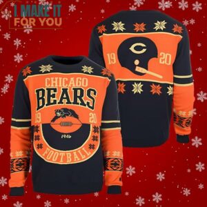 Chicago Bears NFL Retro Cotton Ugly Christmas Sweater Perfect Christmas Gift for a Chicago Bears Fan 2