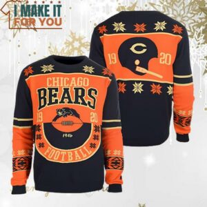 Chicago Bears NFL Retro Cotton Ugly Christmas Sweater Perfect Christmas Gift for a Chicago Bears Fan 3
