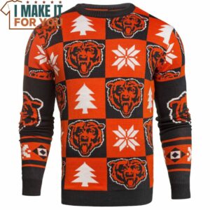Chicago Bears NFL Ugly Christmas Sweater Bear Logo, All Over Print Sweatshirt, Christmas Gifts for Chicago Bears Fans