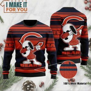 Chicago Bears Snoopy Dabbing NFL Ugly Christmas Sweater, Christmas Gifts for Chicago Bears Fans Chicago Bears Snoopy Dabbing NFL Ugly Christmas Sweater, Christmas Gifts for Chicago Bears Fans