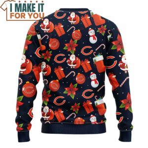 Chicago Bears Santa Claus Snowman Christmas Ugly Sweater Best Christmas Gift for Chicago Bears Fans 2