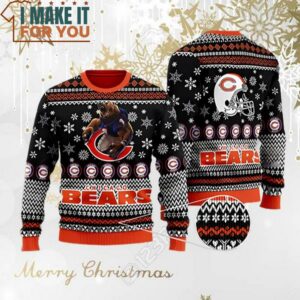 Chicago Bears Ugly Sweater Symbol Chicago Bears Football Perfect Christmas Gift for a Chicago Bears Fan 3