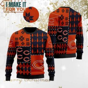 Chicago Bears Ugly Sweater Vintage Xmas 3D Ugly Christmas Sweater Perfect Christmas Gift for a Chicago Bears Fan 3
