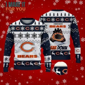 Football Team Chicago Bears Sweater Ugly Christmas Perfect Christmas Gift for a Chicago Bears Fan 2