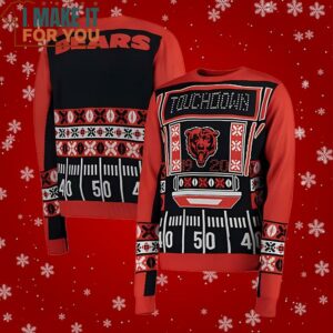 Men's Chicago Bears Light Up Ugly Christmas Sweater Perfect Christmas Gift for a Chicago Bears Fan 2