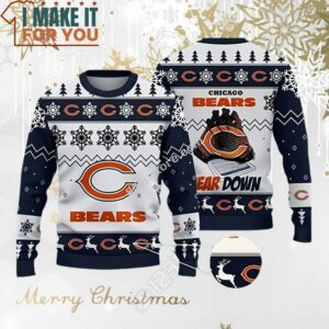 Football Team Chicago Bears Sweater Ugly Christmas Perfect Christmas Gift for a Chicago Bears Fan 3