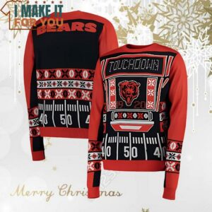 Men's Chicago Bears Light Up Ugly Christmas Sweater Perfect Christmas Gift for a Chicago Bears Fan 3