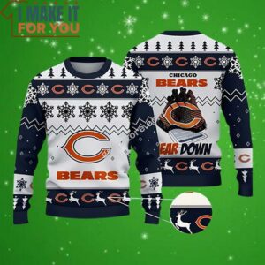 Football Team Chicago Bears Sweater Ugly Christmas Perfect Christmas Gift for a Chicago Bears Fan 4