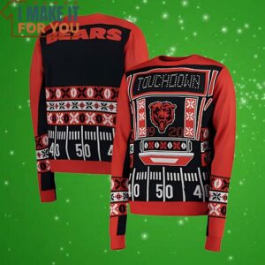 Men's Chicago Bears Light Up Ugly Christmas Sweater Perfect Christmas Gift for a Chicago Bears Fan 4